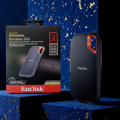 SanDisk Extreme Portable SSD 2 TB   Extrem schnell, extrem robust 1050MB/s lesen