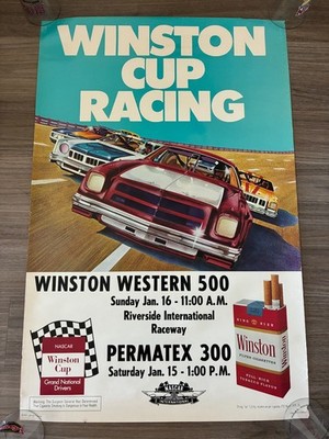 Vintage Riverside International Raceway Poster 01/21/1973 Winston Western 500