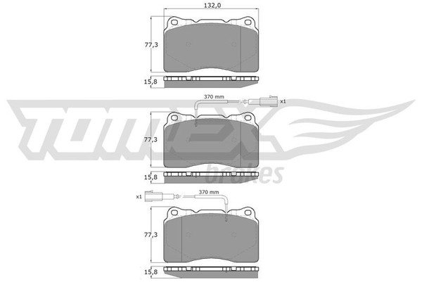 Tomex Brakes Bremsbelagsatz, Scheibenbremse TX 15-88 FüR Alfa Romeo Lancia-image