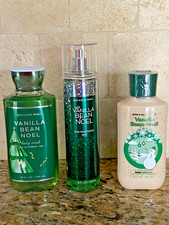 Bath  Body Work Vanilla Bean Noel Body wash, Lotion,Fragrance Mist 3pc lot 3