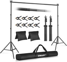 Emart Backdrop Stand 10x7ft WxH Photo Studio Adjustable Background Stand