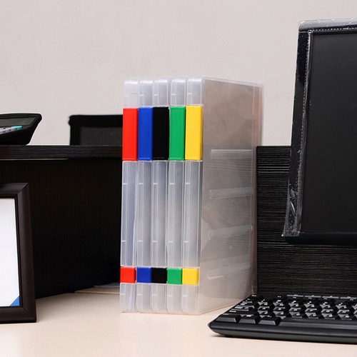 4 Pezzi Cartella Scatola Portadocumenti Trasparente Organizzatore File Ufficio Portatile - Foto 6 di 12