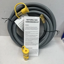 15 FeeT 3/8 inch Natural Gas Hose with Quick Connect Fittings, Natural Gas Hose
