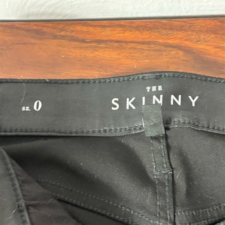 Pantalones Jegging para Mujer White House Black Market Ajustados Cuero Negro Talla 0 Foto 3 de 4