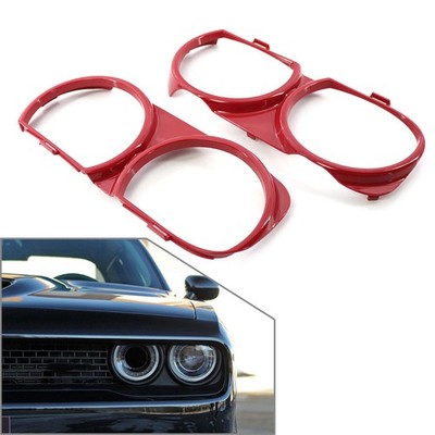 Rot 1 Paar Frontscheinwerferblende für Dodge Challenger 2015 2021 SRT 68259055AB