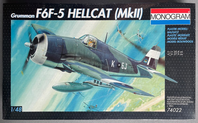 Monogram 74022 Grumman F6F-5 Hellcat MkII 1:48 Scale Model Kit 1/48 Revell