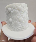 Vintage Fenton Milk Glass Top Hat Button Daisy Pattern 2.5 inch