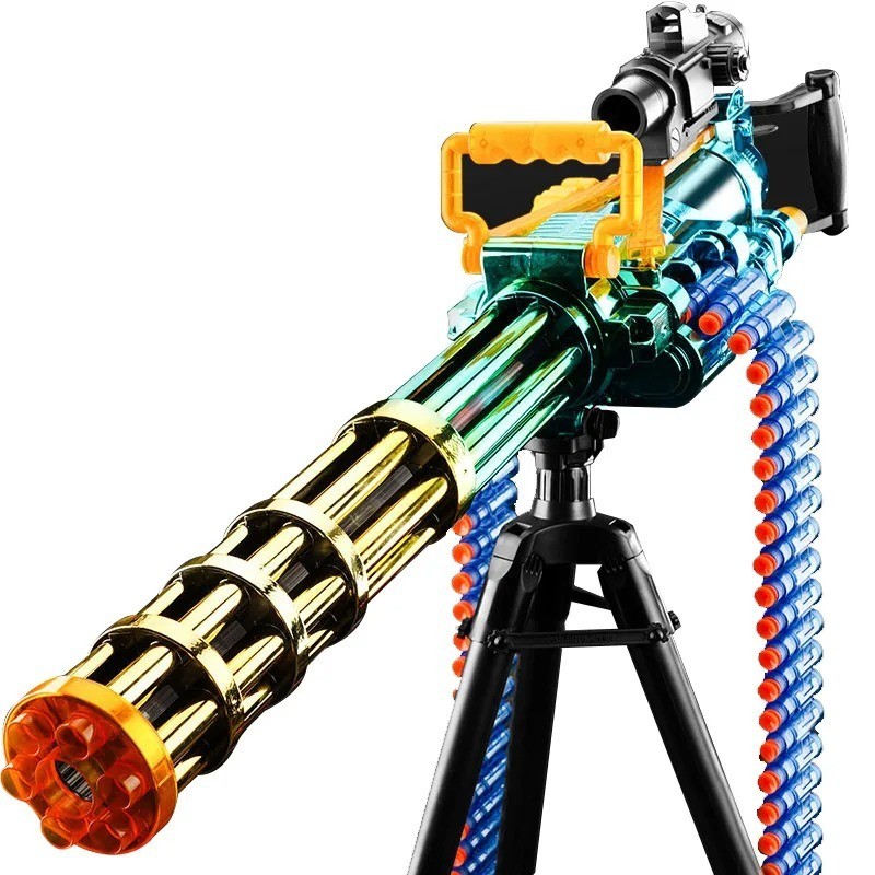 M134 Vulcan Minigun Electric Soft Bullet Blaster - Rotating Barrel