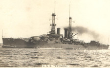 Vintage U.S.S. Wyoming RPPC Postcard Unposted WW1 US NAVY WAR SHIP