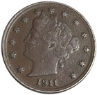 1911 LIBERTY V Nicke,l 5¢, US Coin, #666 — photo 1