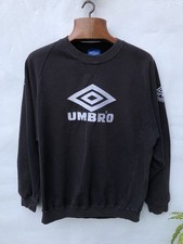 Vintage 90s Umbro Pro Training Sweatshirt Men’s XL Brown / Black Boxy Drill Top