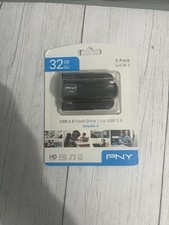 PNY 32GB USB 2.0 Flash Drive 3-Pack   Attach  4 New/Sealed 