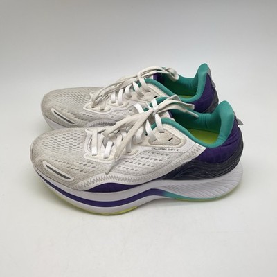 Saucony Sneakers Womens 7 Endorphin Shift 2 S10689-116 White Running Gym Shoes