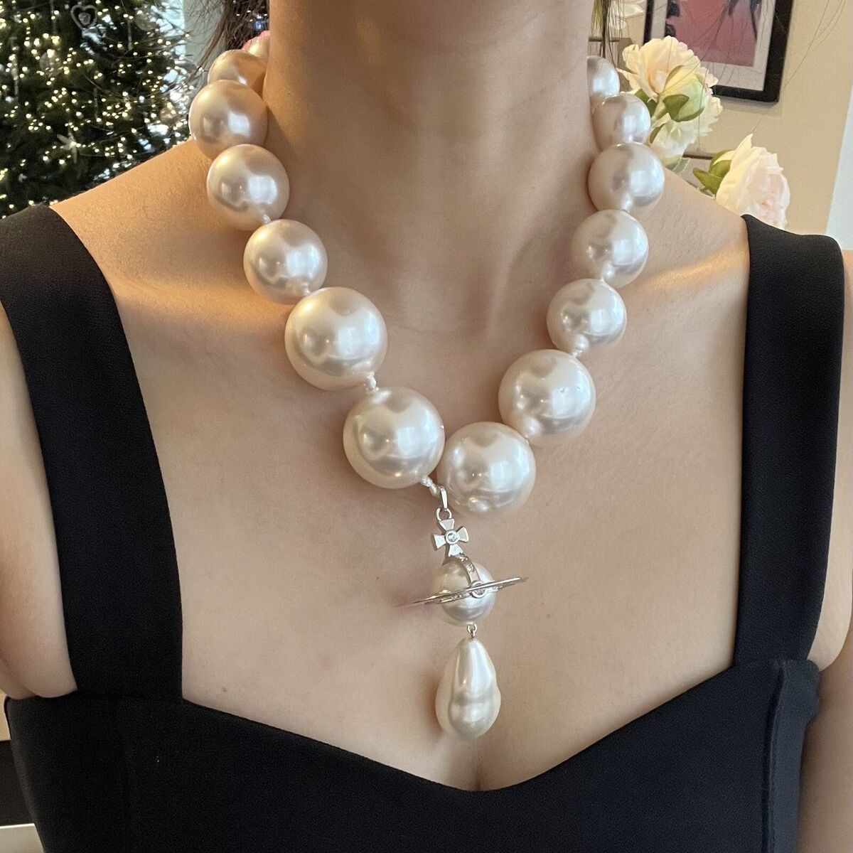 Vivienne Westwood nana giant Pearl drop necklace | eBay Vivienne Westwood nana giant Pearl drop necklace | eBay