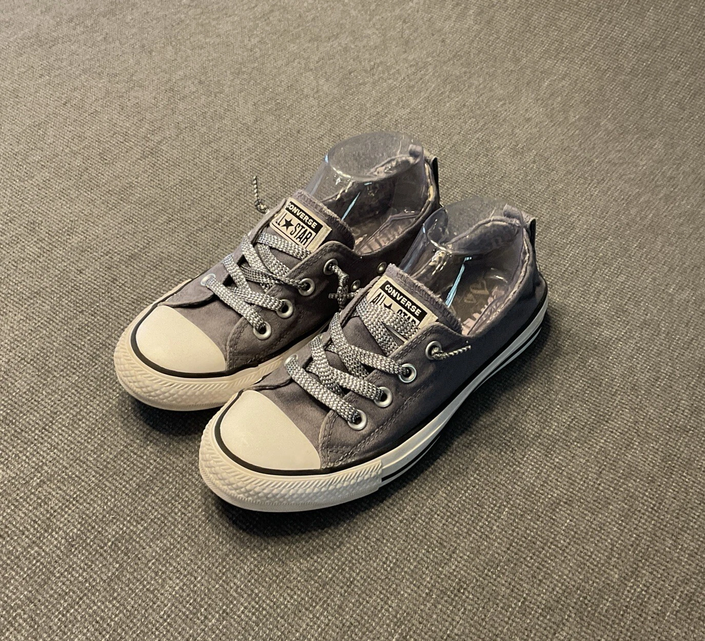 Converse grigie lacci scintillanti donna taglia 8