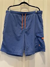 Vtg Polo Ralph Lauren Men  s Swim Trunks Sz L Blue Orange Pony Prep Board Shorts