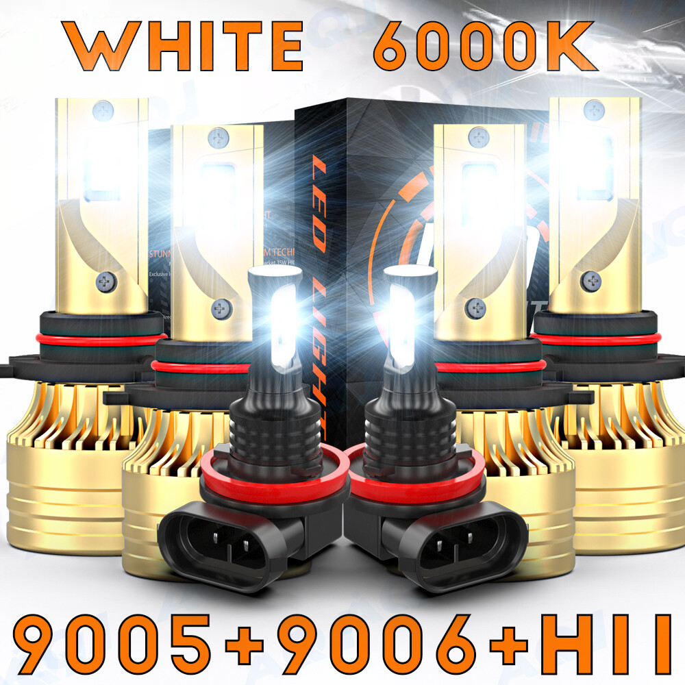 Kit Faros Led 8000lm Luz Alta Y Baja/niebla Para Toyota | Meses Sin Interés