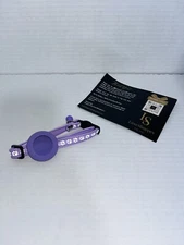 Silicone Holster Pet Collar with GPS Tracker Bell Purple Reflective Cat Air Tag