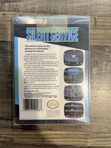 Silent Service (NES, 1989) Brand New Factory Sealed H seam - Picture 2 of 6