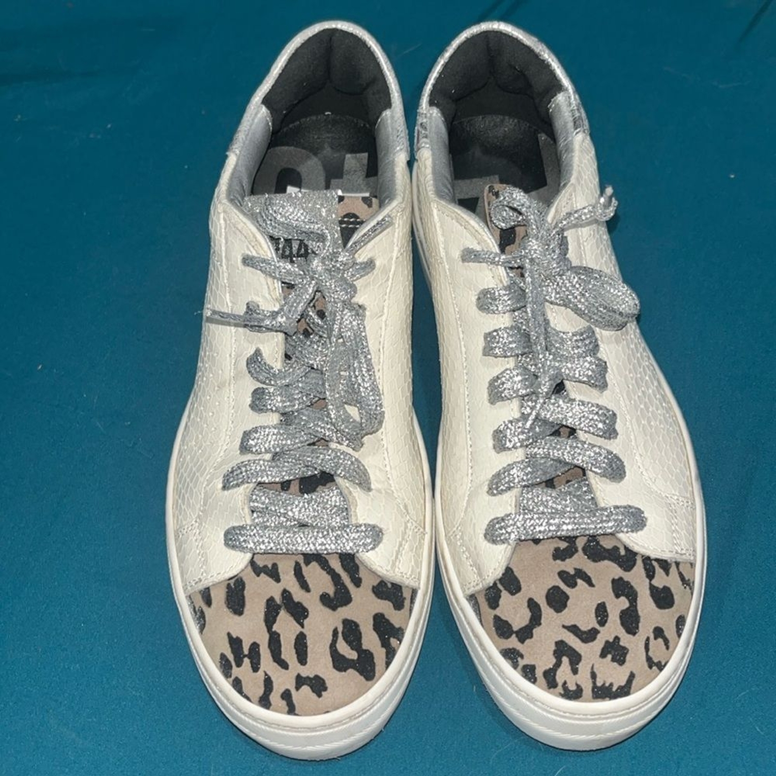 P448 Thea Python Roccia Leopard Sparkly silver  S… - image 1