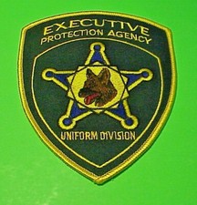 EXECUTIVE PROTECTION AGENCY UNIFORM DIVISION K-9  5" POLICE PATCH FREE SHIPPING!