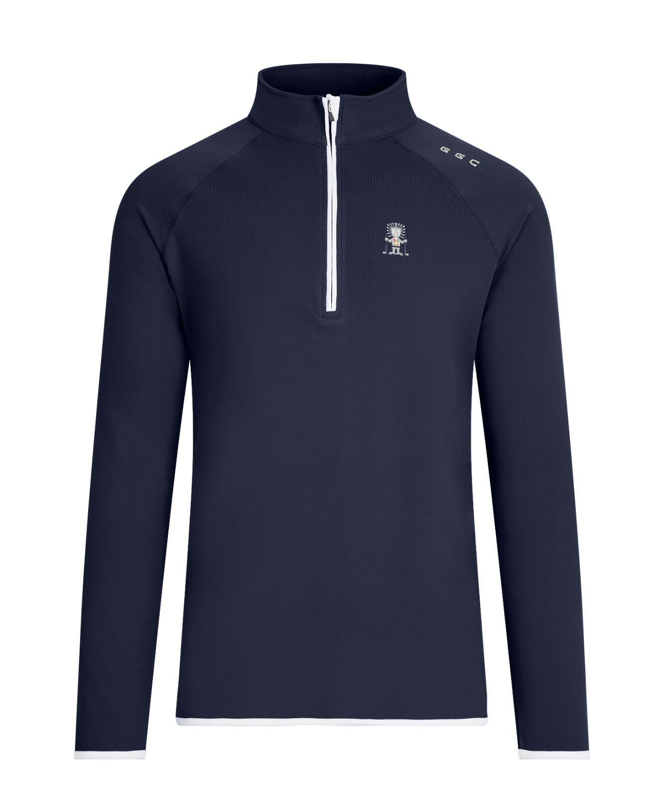 Golf God Clothing Navy Blue u0026 White 1/4 Zip Up Pullover - Golf Top - Golf  Jumper | eBay