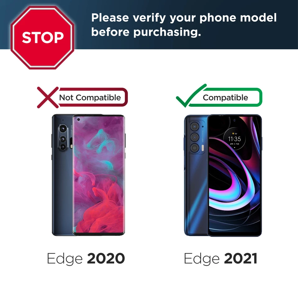 Funda protectora de cuerpo completo para teléfono Motorola Edge 2021 5G UW, funda protectora resistente Foto 2 de 4