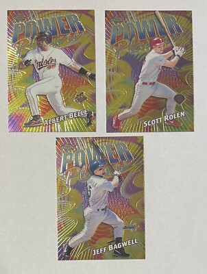 Jeff Bagwell Scott Rolen Albert Belle - 3 2000 Topps Chrome Power Players Cards