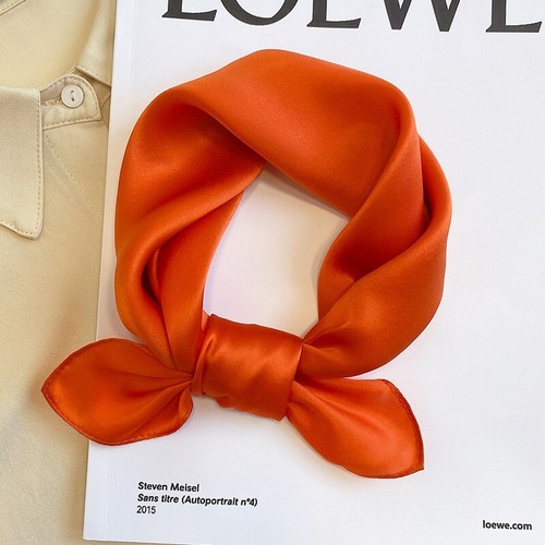100% Pure Silk 21'' Square Scarf Women Kerchief Bandana Neckerchief Wrap Turban - Picture 10 of 38