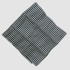  43 Tommy Hilfiger Men's Blue Check Handkerchief Classic Silk Pocket Square