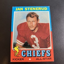 1971 Topps Football Jan Stenerud Kansas City Chiefs Card #61 Hall of Famer