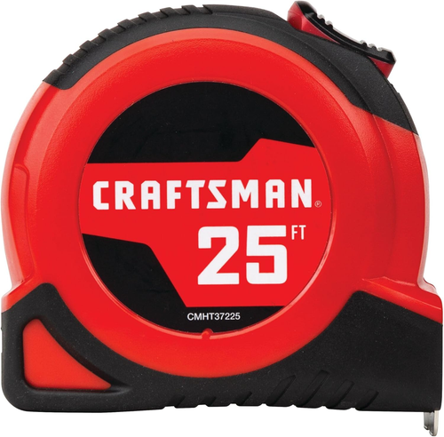 25-Ft Tape Measure with Fraction Markings, Retractable, Self-Locking (CMHT37225) - Picture 7 of 12