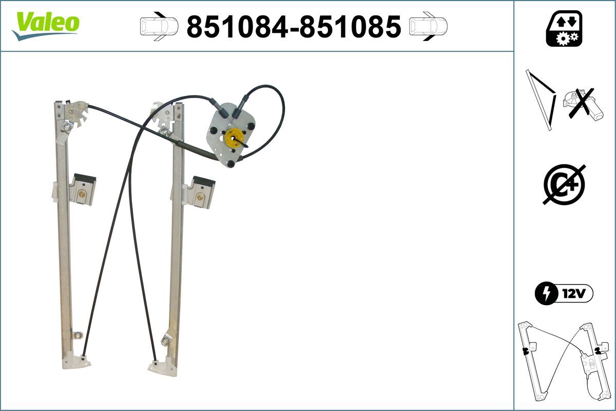 Lève-vitre VALEO 851084 pour aérer la cabine du VW Transporter T5 sur les chantiers