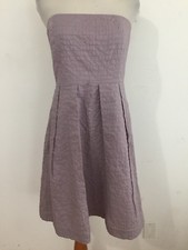 J.CREW Factory Strapless Textured Cotton Dress Mauve Size 8 NWT! MSRP $79.50