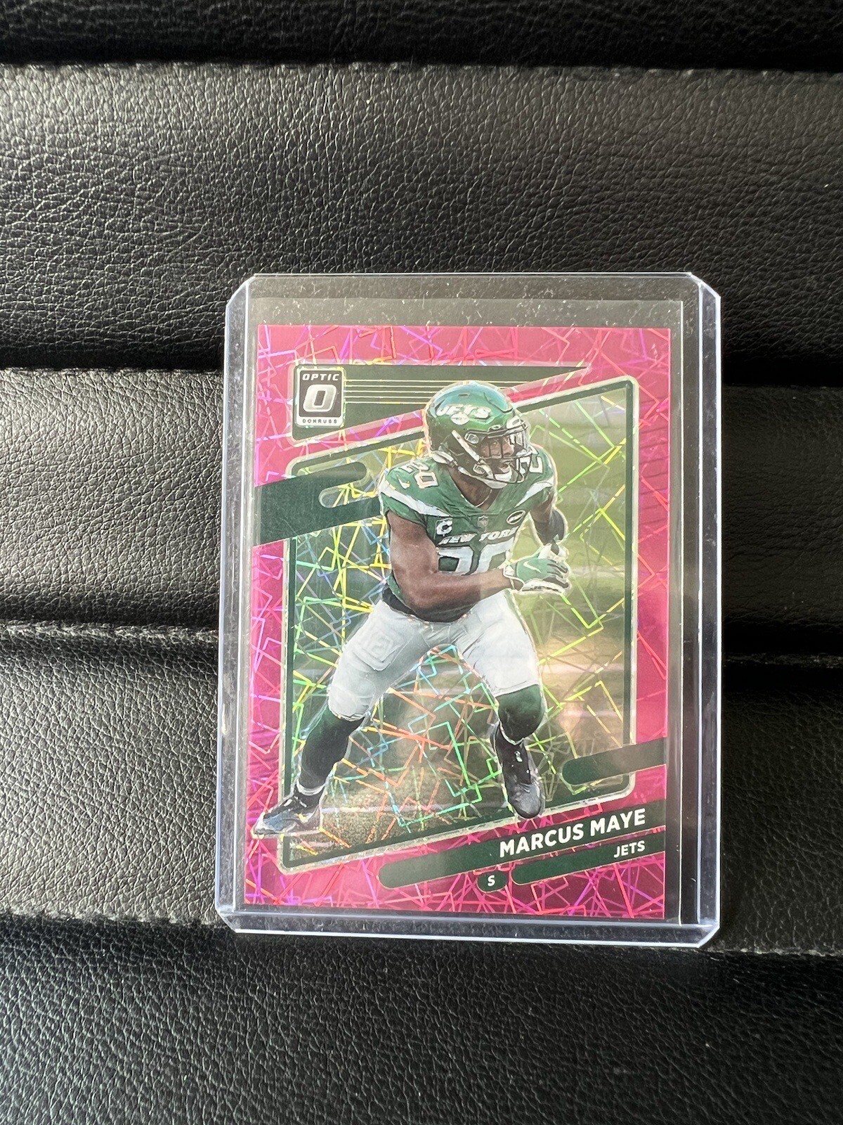 2021 Panini Donruss Optic Pink Velocity Prizm /79 Marcus Maye #74 Jets