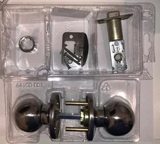 Satin Nickel Door Entry Pasasge Knobs