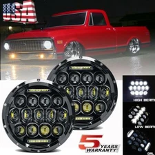 7" inch DOT LED Headlight Hi/Lo Sealed Beam for Chevy C10 Camaro Pickup Truck