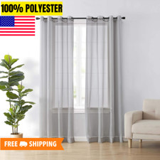 CurtainFresh Odor Neutralizing Sheer Voile Grommet Window Curtain 1 Panel New