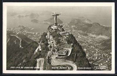 Ansichtskarte Rio de Janeiro, Vista aérea do Corcovado 
