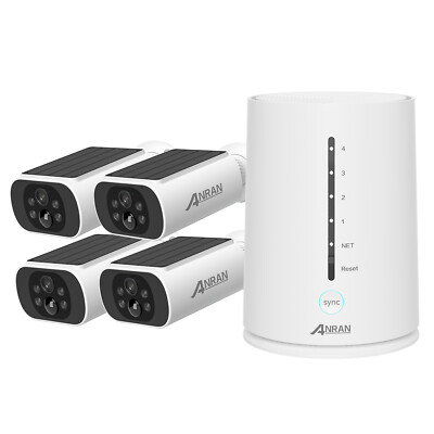 ANRAN Solar Battery Powered Wireless Home Security Camera System Wifi IP Camera