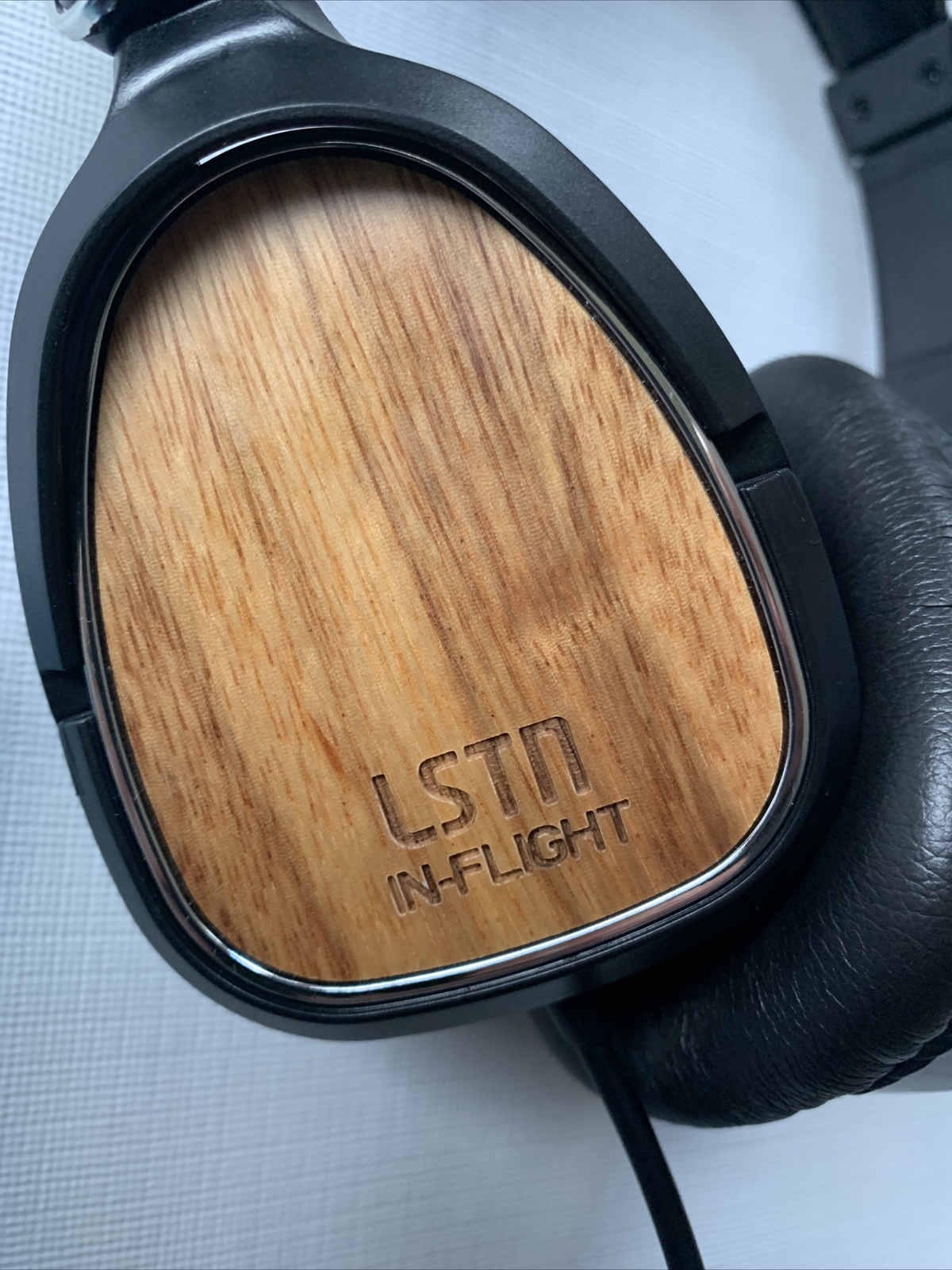 LSTN For Delta InFlight Zebra Wood Noise Canceling Headphones New eBay