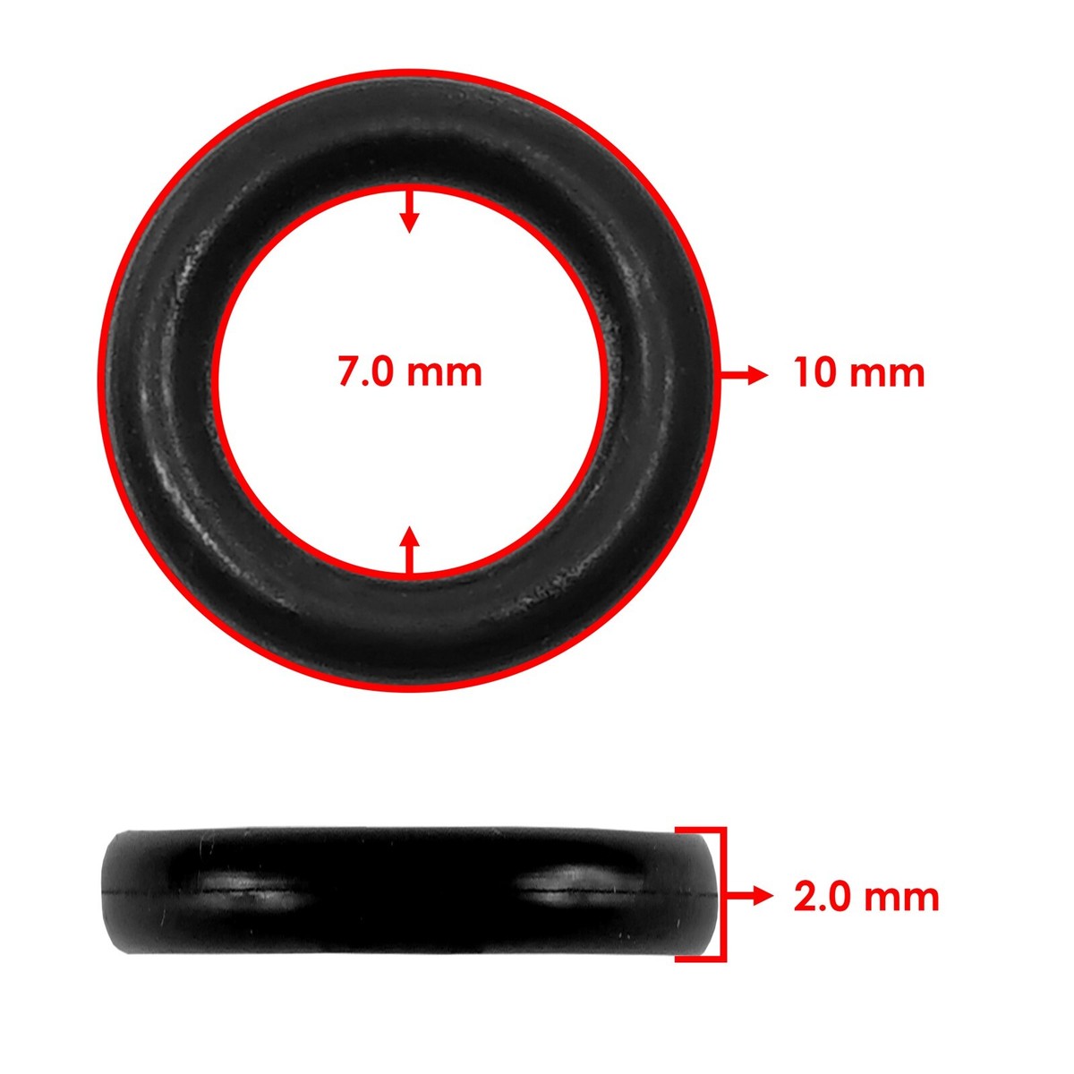 Caltric 670B1507 O-Ring For Kawasaki Inner Diameter 7mm