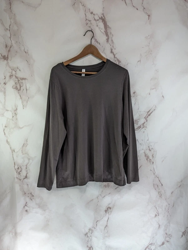 athleta outbound top tee long sleeve cotton walnut shirt