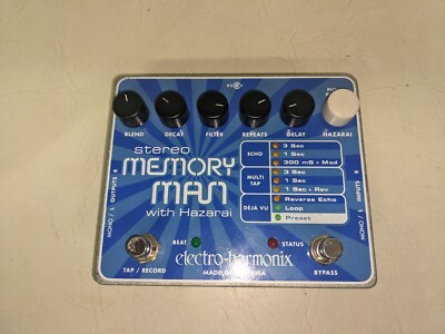 Electro-Harmonix Memory Man Stereo with Hazarai Guitar Pedal (3H)