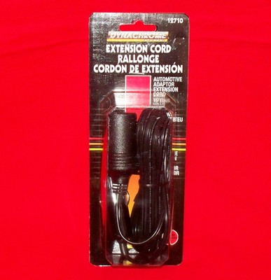 Dynachrome 12-Volt Cigarette Lighter Power Socket 10 Foot Extension Cable -  New!