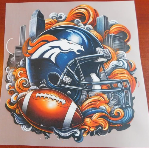 Denver Broncos 8" DTF Heat Transfer Iron On FREE Shipping      (A30)