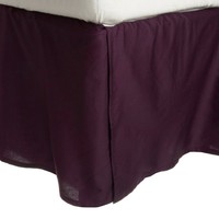 100% Brushed Microfiber Bed Skirt King Plum Wrinkle Resistant Pleated Corners on sale 100% Brushed Microfiber Bed Skirt King Plum Wrinkle Resistant Pleated Corners on sale
