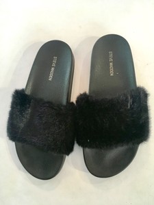 fur slip ons