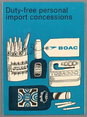 BOAC ZOLLFREIE PERSÖNLICHE EINFUHRKONZESSIONEN 1967 VINTAGE AIRLINE BROSCHÜRE B.O.A.C