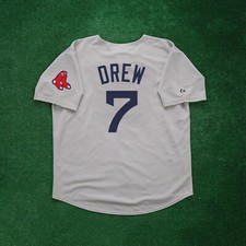 JD Drew 2009 Boston Red Sox Grey Road Men's Jersey w/ Team Patch